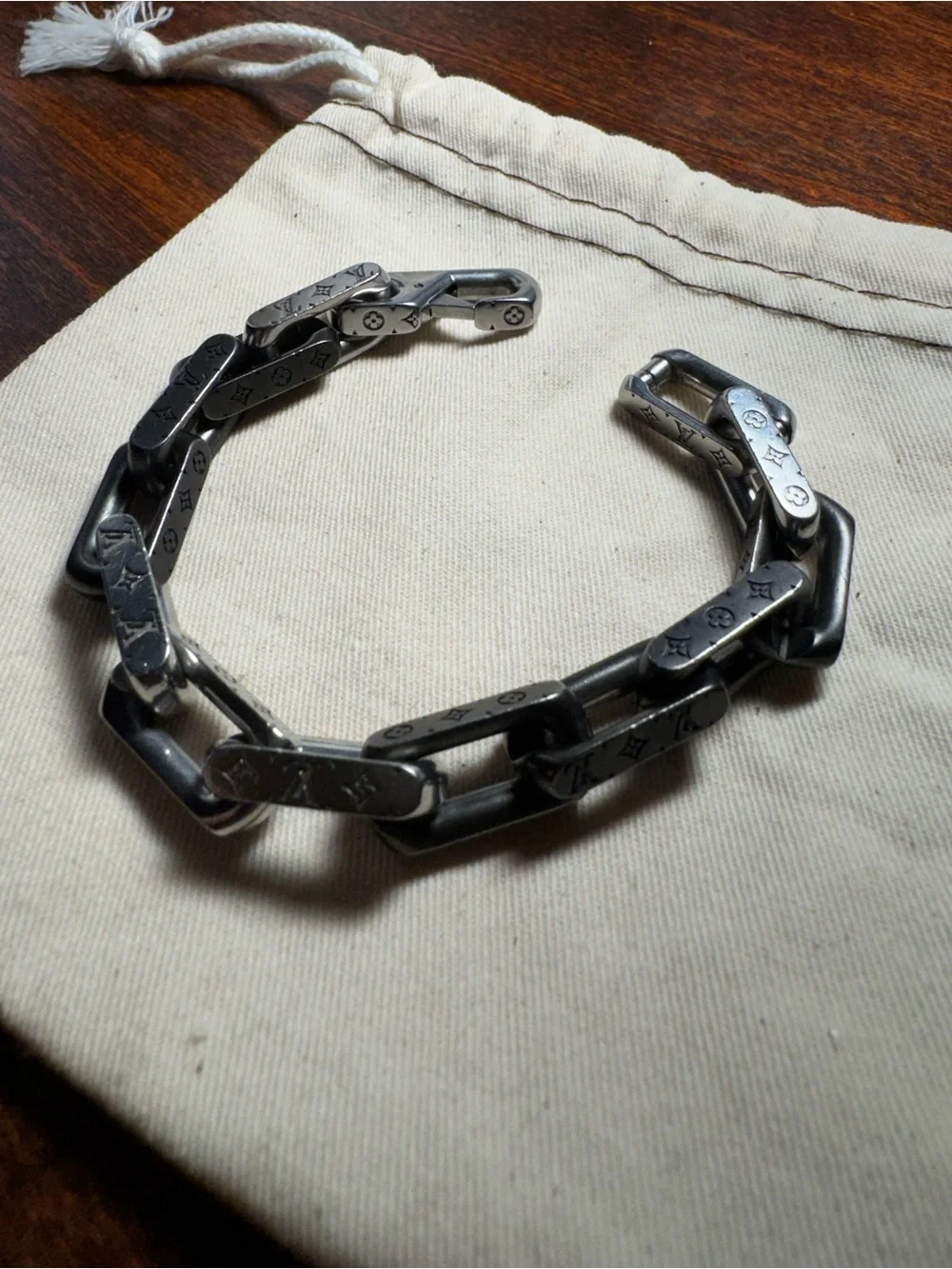 Men's Silver Link Chain Bracelet - Polished Steel